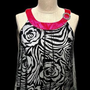 AMY BYER Dress with glitter lace overlay and tucked fluffy bottom Size YOUTH 16